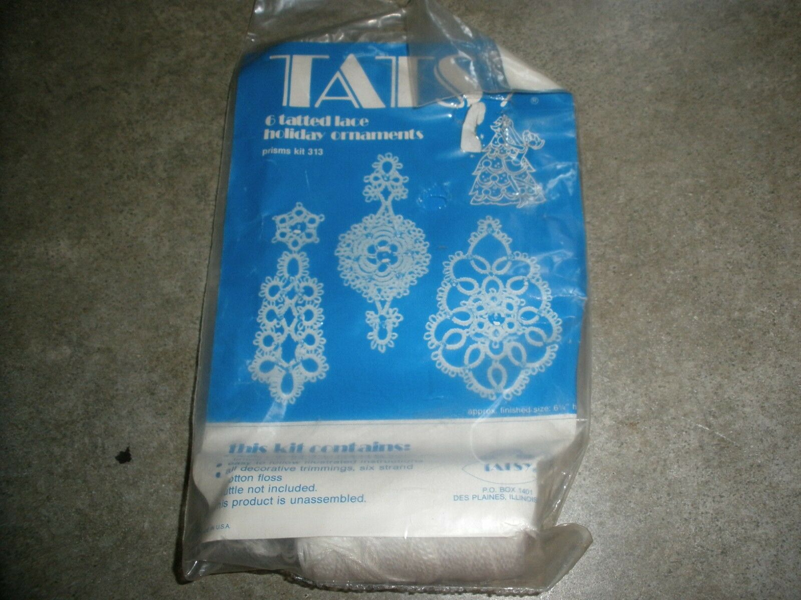 New Tatsy 6 Tatted Lace Holiday Ornaments Prisms Kit 313