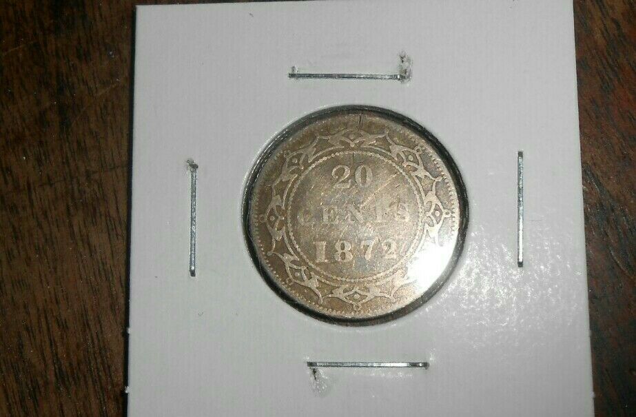 NEWFOUNDLAND 1872 20 CENTS COIN