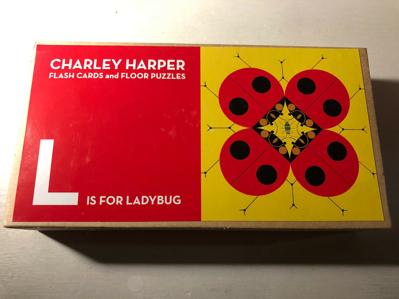 Charley Harper Art Flash Cards L Is For Ladybug Alphabet + 2 Large Floor Puzzles