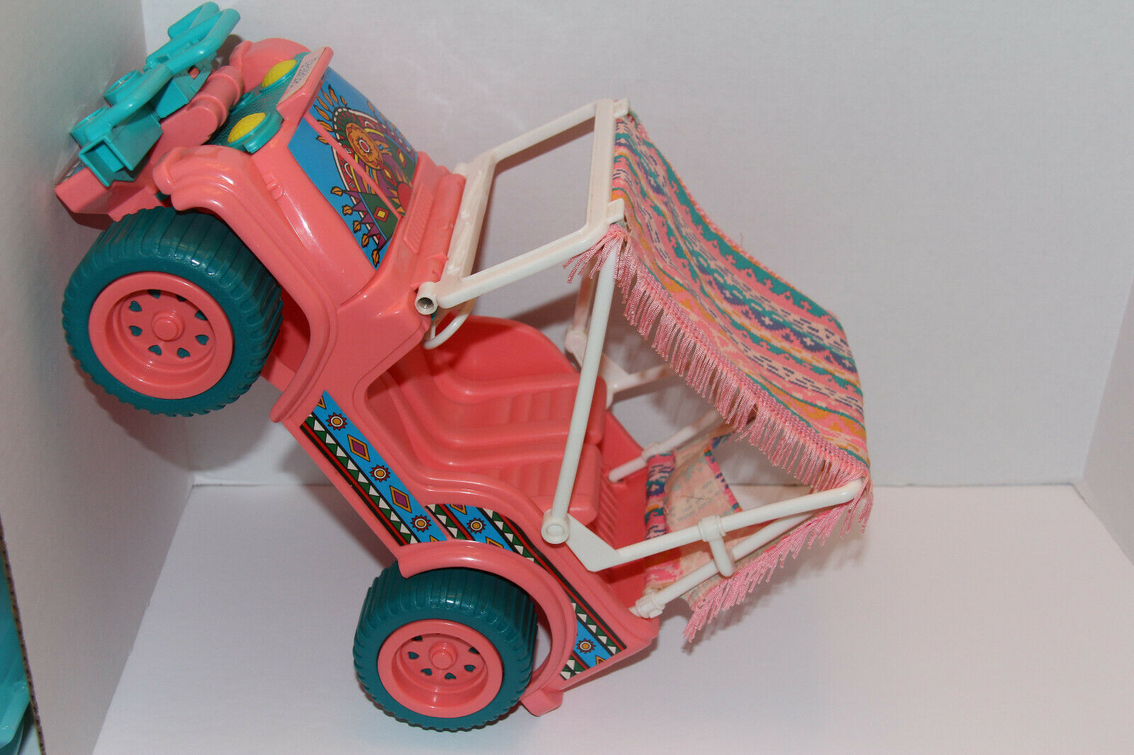 Barbie Western Fun Desert Rider Pink Arco Jeep Car  #7443 Mattel 1990 Htf